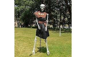 Spooky 70" Metal Skeleton Halloween Outdoor Decoration