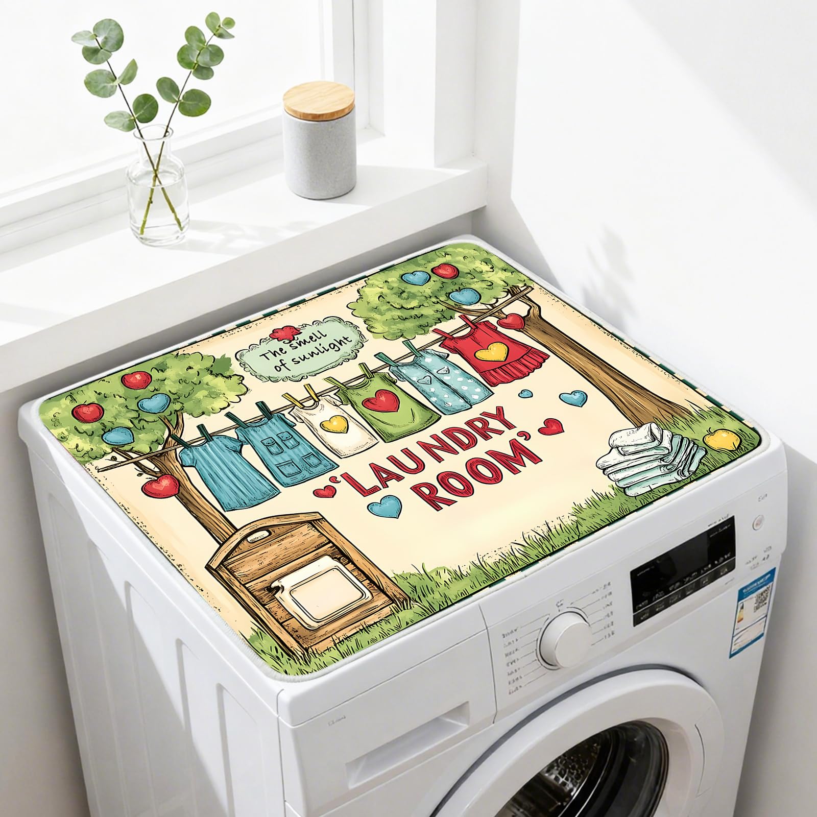 Nuxovilar Geometric Dryer Cover for Top 23.6x19.7in Polyester Mat