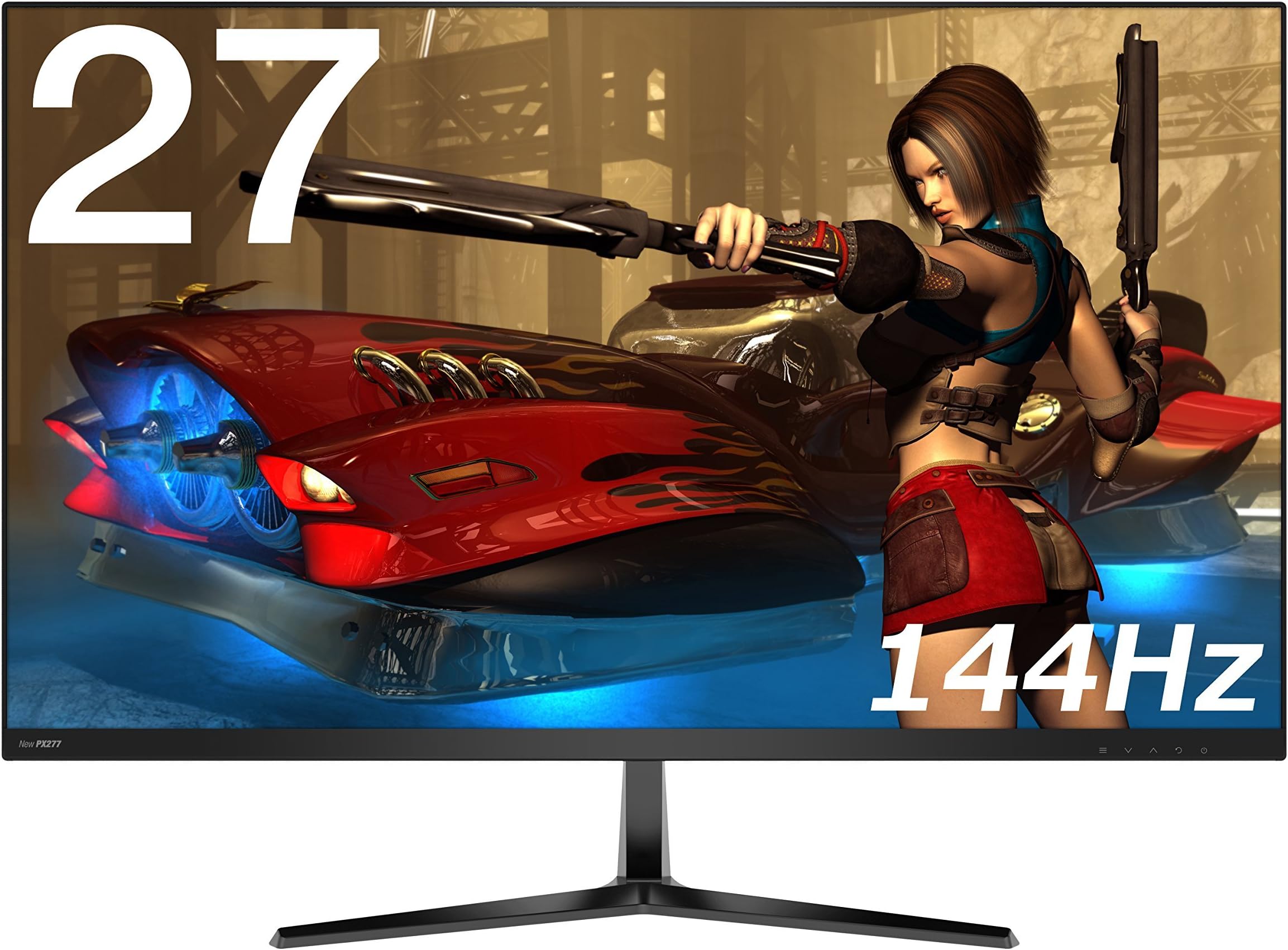 Pixio New PX277 27 inch 144Hz WQHD 2560 x 1440 Wide Screen Bezel Less Display Professional IPS (AH-VA) AMD Radeon FreeSync Certified 1440p Gaming Monitor (Renewed)