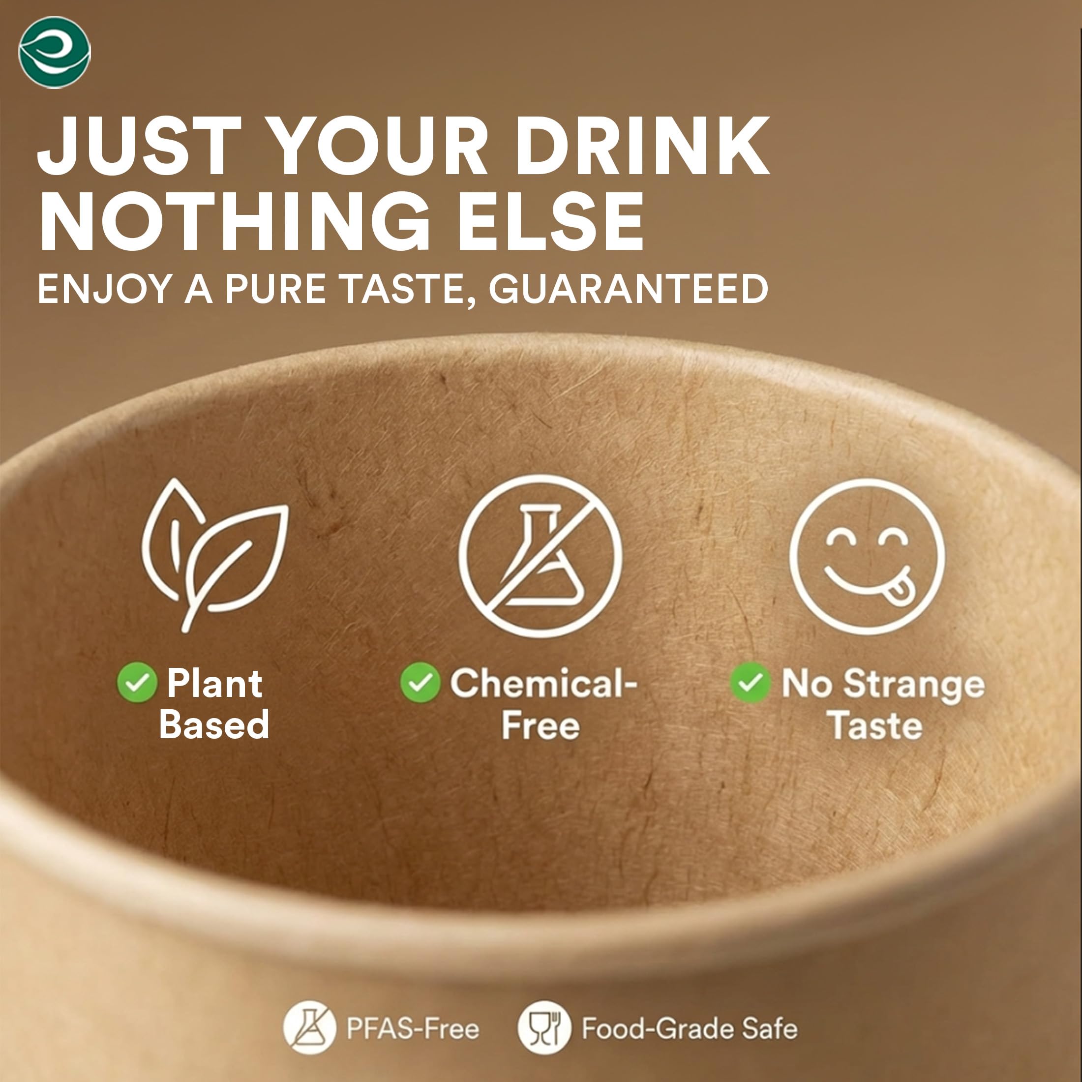 Amazon.com: ECO SOUL 100 Pack 16 oz Disposable Coffee Cups with Lids &  Sleeves Eco-Friendly, Biodegradable, Compostable, Leak-free & Sturdy To Go  Hot Drink Cup for Tea, Chocolate Party Travel Cafe Office