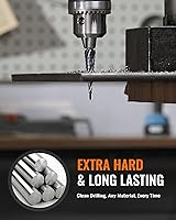 Vista 7 de ZELCAN Broca escalonada de cobalto M35 de 13 tamaños, broca de 1/8 a 1/2 pulgada de cuatro espirales para metal, broca escalonada HSS recubierta