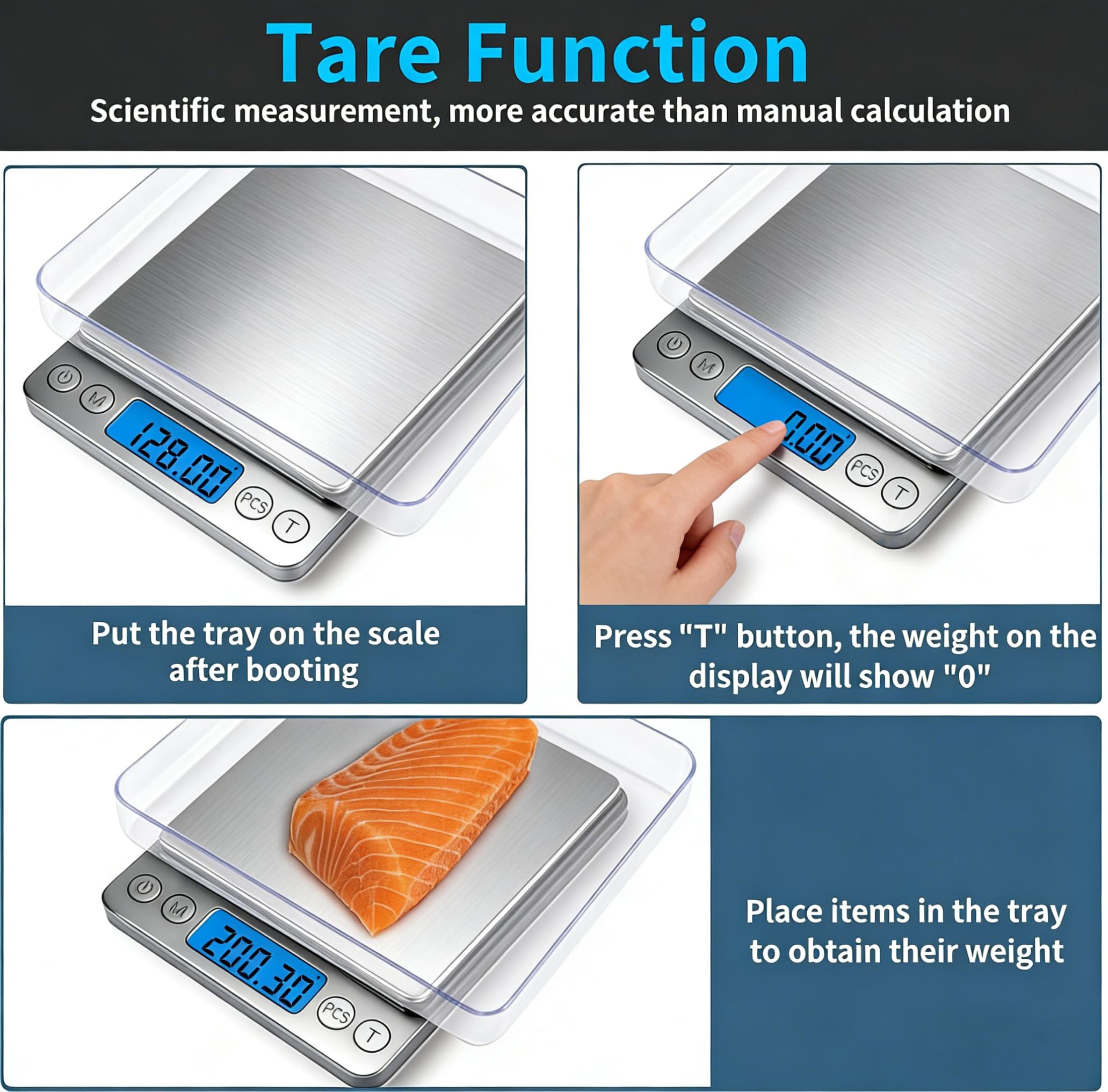 MEIYA Báscula digital de gramos de 1000 g/0,01 g, báscula para alimentos onzas y gramos, báscula de cocina de carga USB actualizada, peso digital para cocinar, hornear, función de tara, 9 unidades, 2