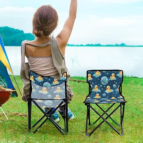 Miniatura 2 de Al aire libre plegable lindo pato amarillo camping sillas para adultos silla de camping portátil silla de césped ligero 202a5024