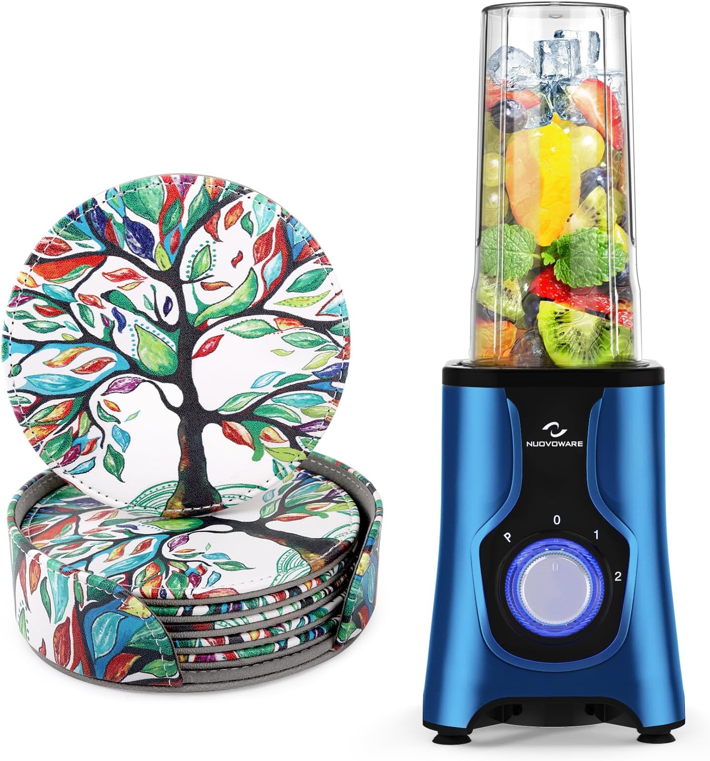 Nuovoware Blender for Shakes and Smoothies, Juice, Protein Drinks, Blue