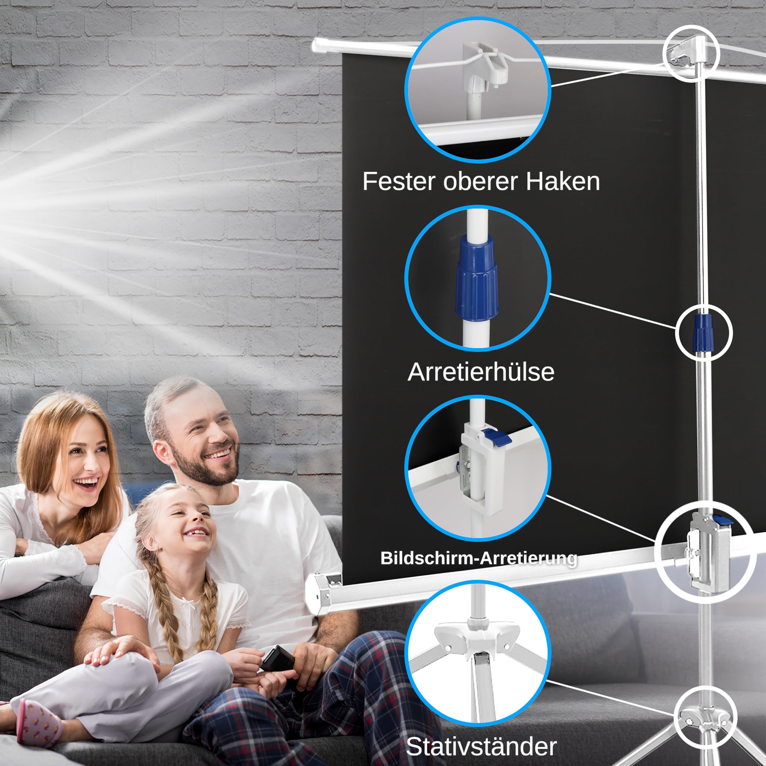 Pyle Leinwand Beamer Rollo – Bild 5