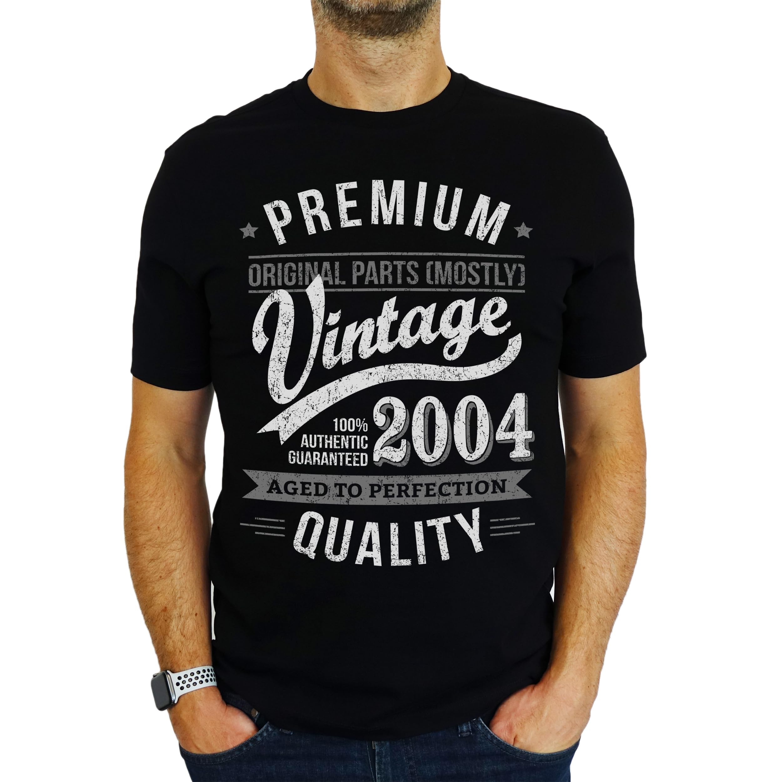 2004 Vintage Year - Aged to Perfection - 21st Birthday Gift | Present Mens T-Shirt
