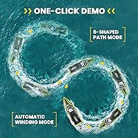 Vista 4 de DEERC Barco RC con luz LED, más de 30 minutos, barco de control remoto con enderezamiento automático para piscinas y lagos, 20+ MPH, barcos