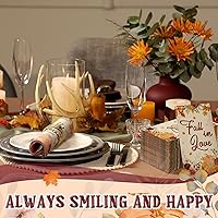 Vista 5 de Lincia 100 servilletas de otoño para despedida de soltera, toallas de papel desechables de otoño para invitados de otoño, para bodas, cosecha
