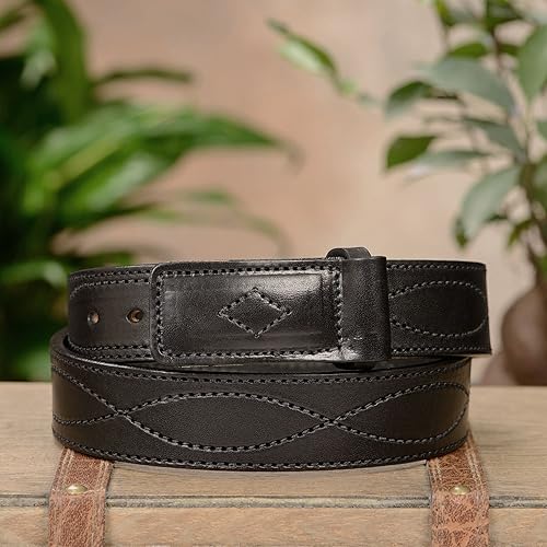 Miniatura 3 de Bullhide Belts - Cinturón de cuero sin hebilla para hombre, para trabajo, casual, vestido, 1.50 pulgadas de ancho