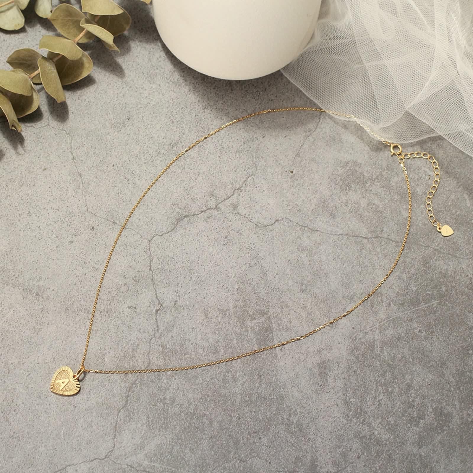 Collar con colgante de corazón, collar de plata de ley 925, elegante con 26 letras A-Z, collares con colgante de oro para mujer