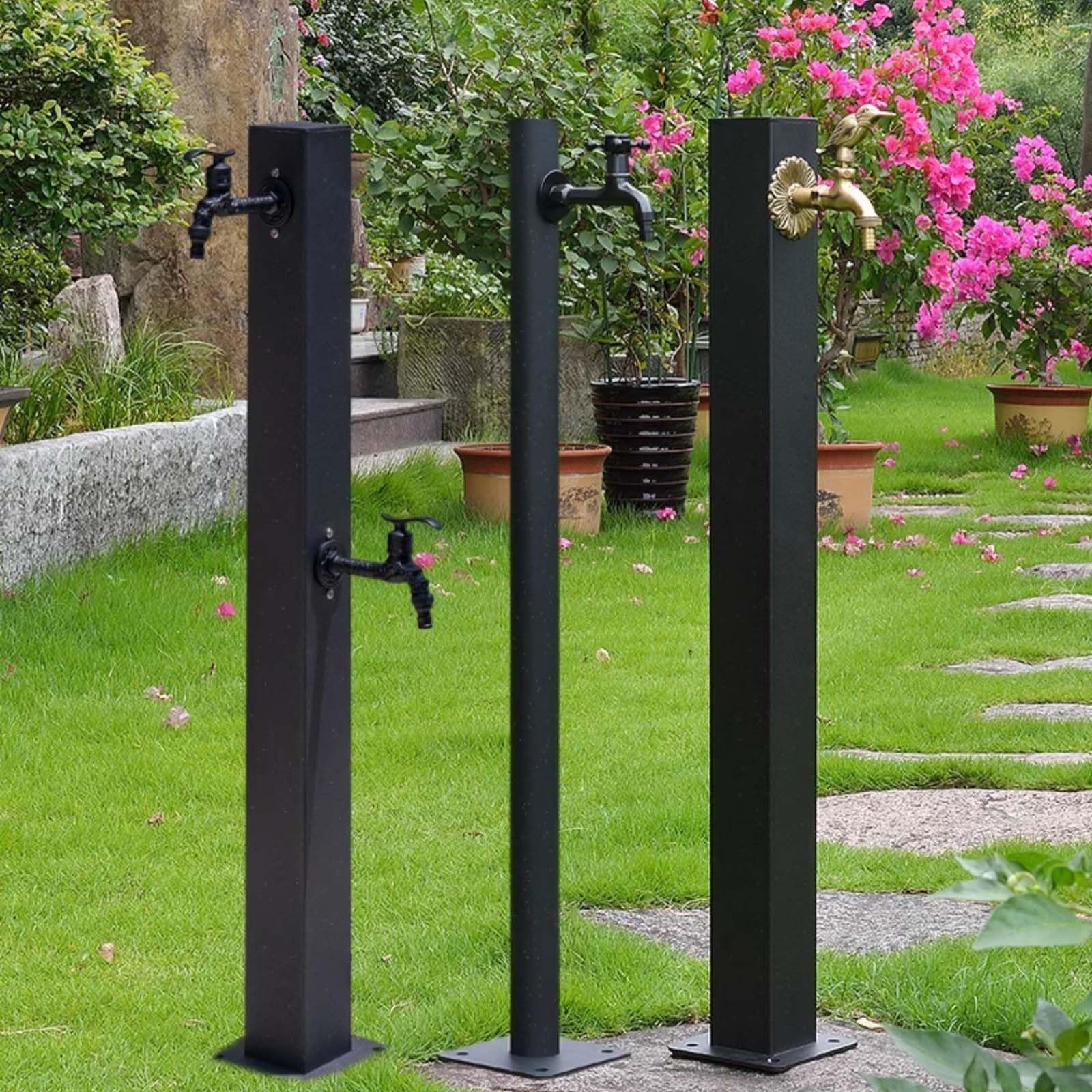Chorros de Agua para jardín de Acero Inoxidable 304, equipados con grifos Totalmente de Cobre, Fuentes de Agua, Fuentes e hidrantes contra Incendios; adecuados para Jardines al Aire Libre, p