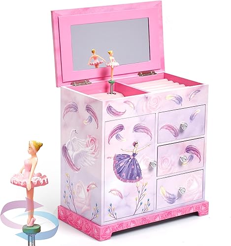 Miniatura 7 de JewelKeeper - Joyero de música vertical con 3 cajones