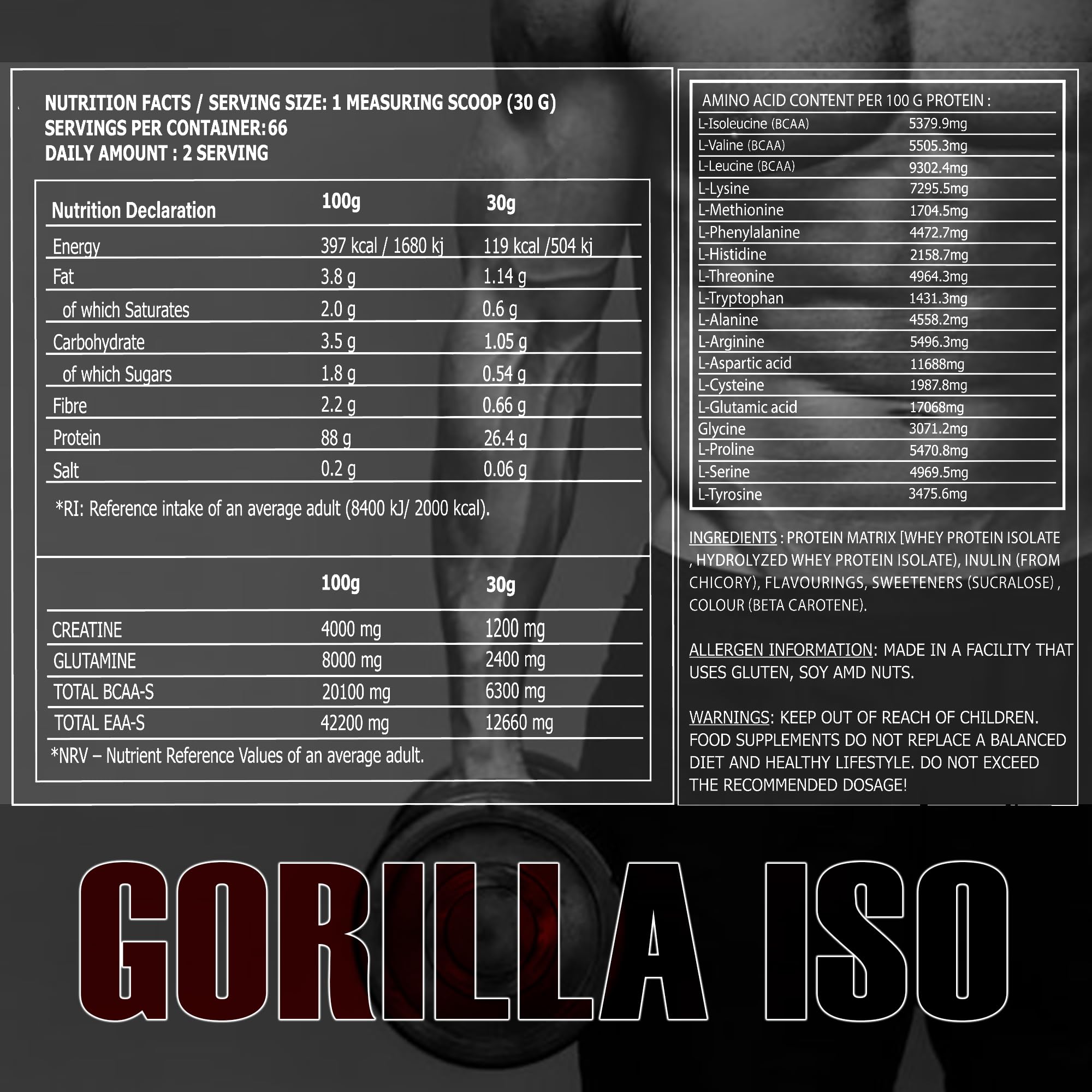 Isolate Whey Protein – 5K / 2K – Fast Absorption & Muscle Recovery (2000g, Schokolade)