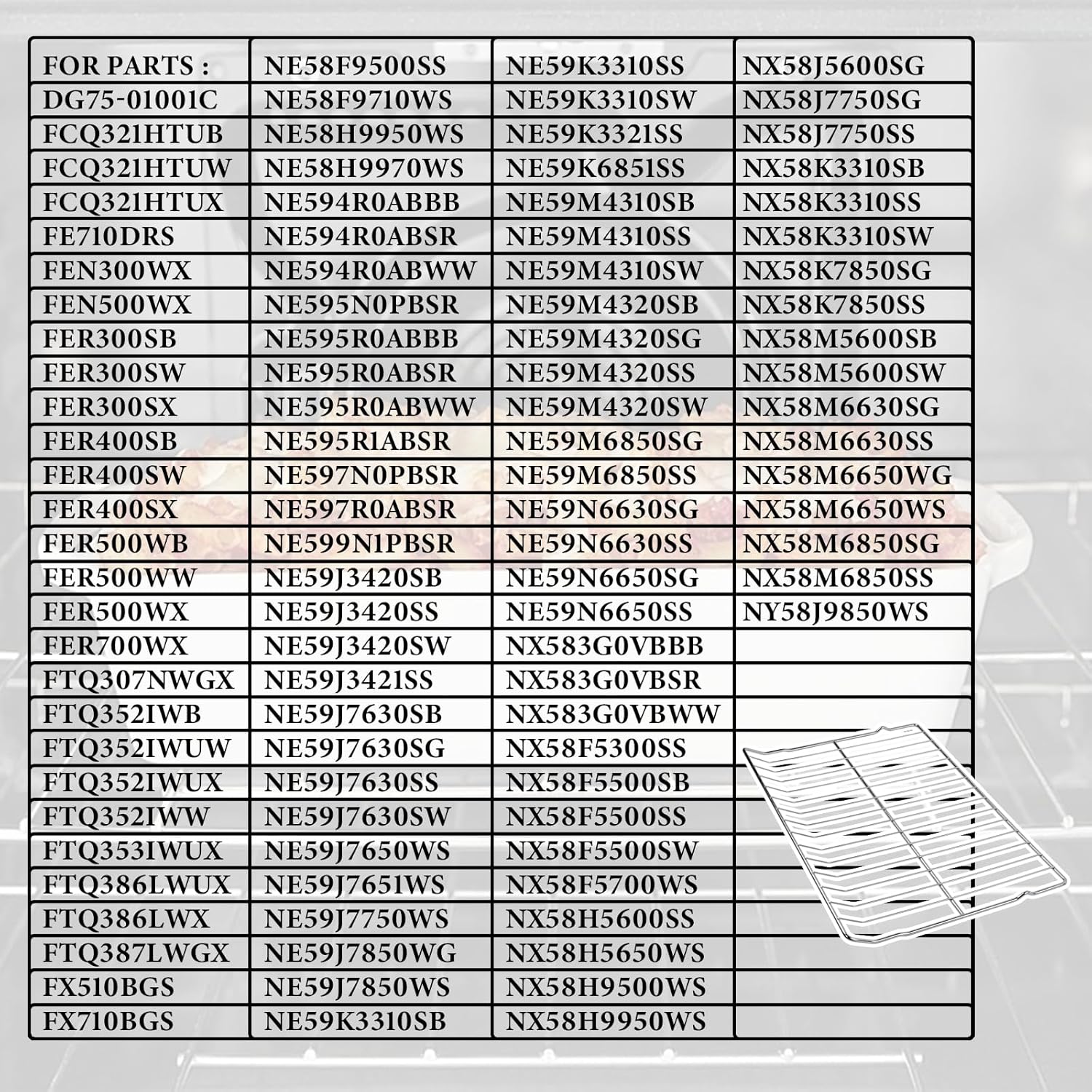 NEW Range DG75-01001C 16 7/16" x 24 3/4" Compatible with Samsung/Stove/Oven Rack-Flat