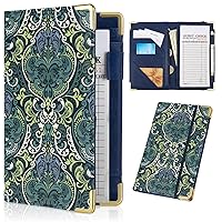 Vista 16 de Libros para camarera lindo libro de camarera con bolsillo para dinero, libro de servidor de cuero con cremallera cartera negra organizador de libros