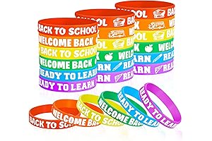 Welcome Back to School Bracelets Silicone Wristbands for Students Teens