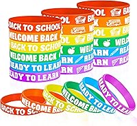 Vista 1 de 36 pulseras de silicona de bienvenida de regreso a clases, pulseras de goma para el primer día de recuerdos, regalos de escuela abre premio