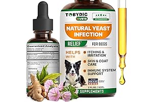 Advanced Natural Dog Yeast Infection Treatment - Relieves Itching and Allergies