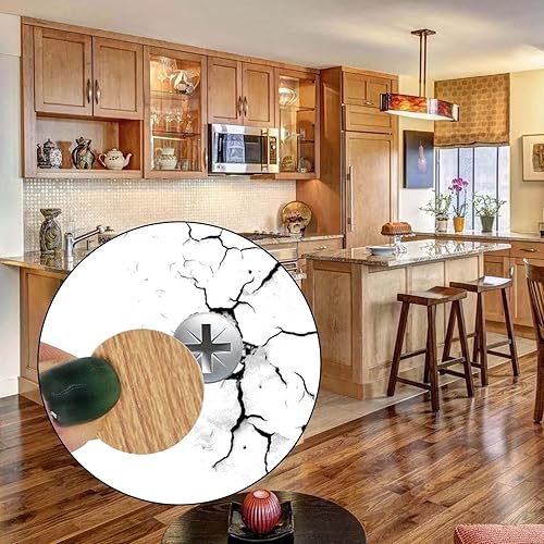 Miniatura 7 de 216 calcomanías para tapas de tornillos, autoadhesivas, para agujeros de tornillos, a prueba de polvo, para armarios de muebles, 0.83 pulgadas de