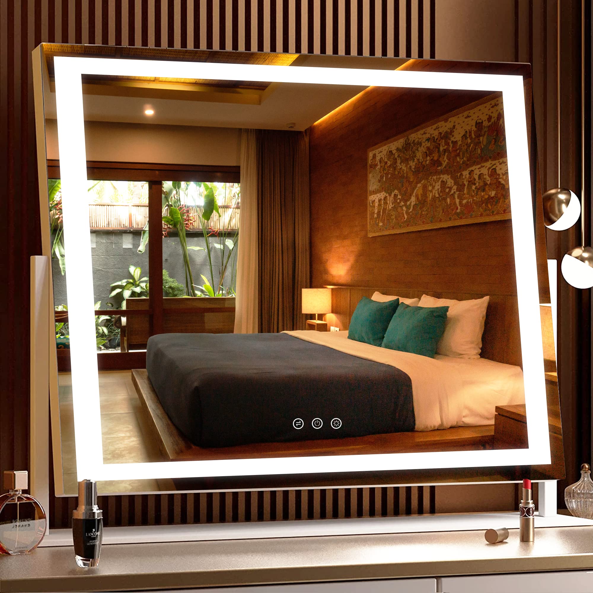 Hasipu Vanity Mirror with Lights,LED Makeup Mirror,24.2" x 19.7" Mirror