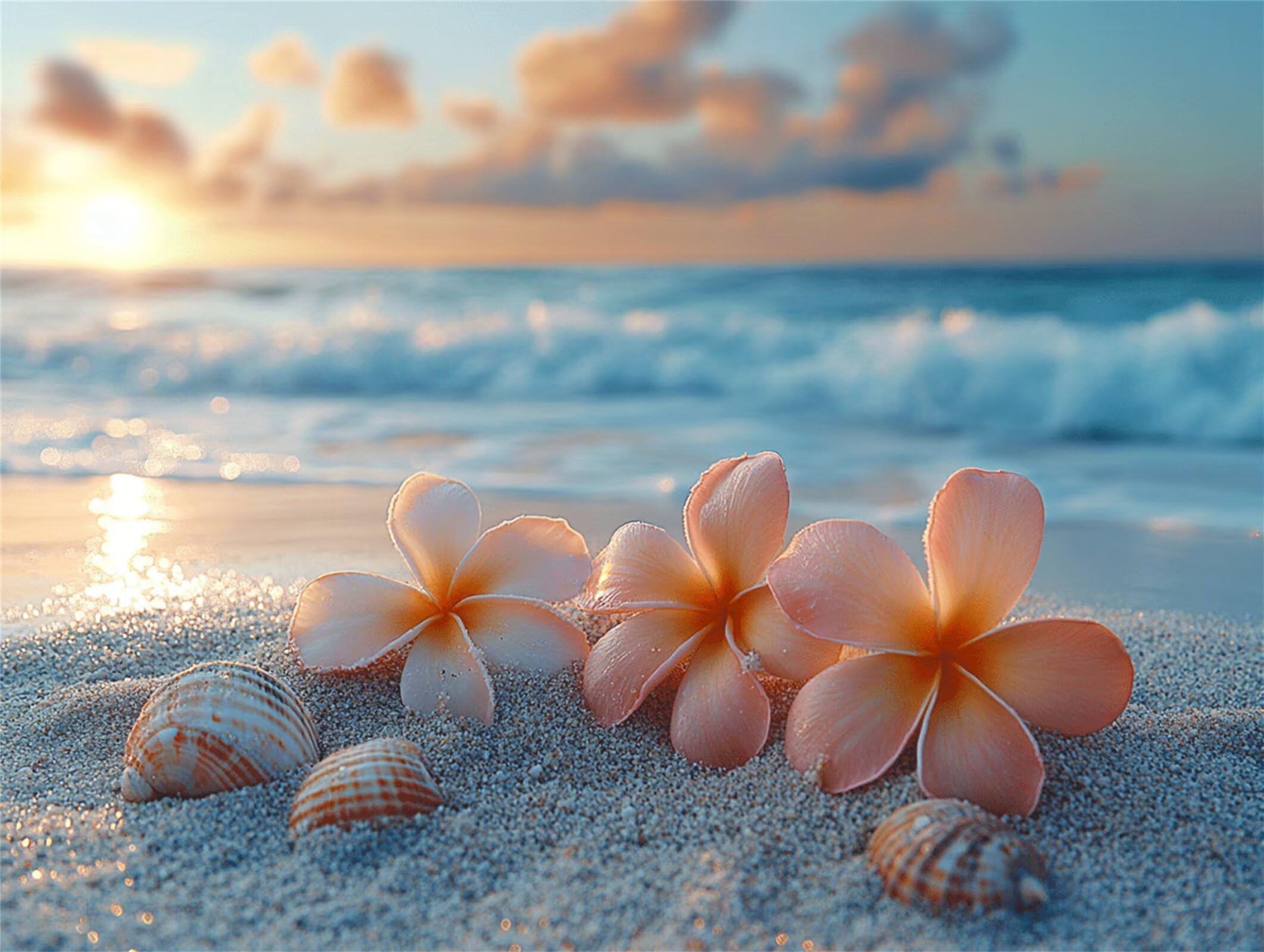 1500 sztuk puzzli dla dorosłych, gry rodzinne, kwiat plaża, n-265