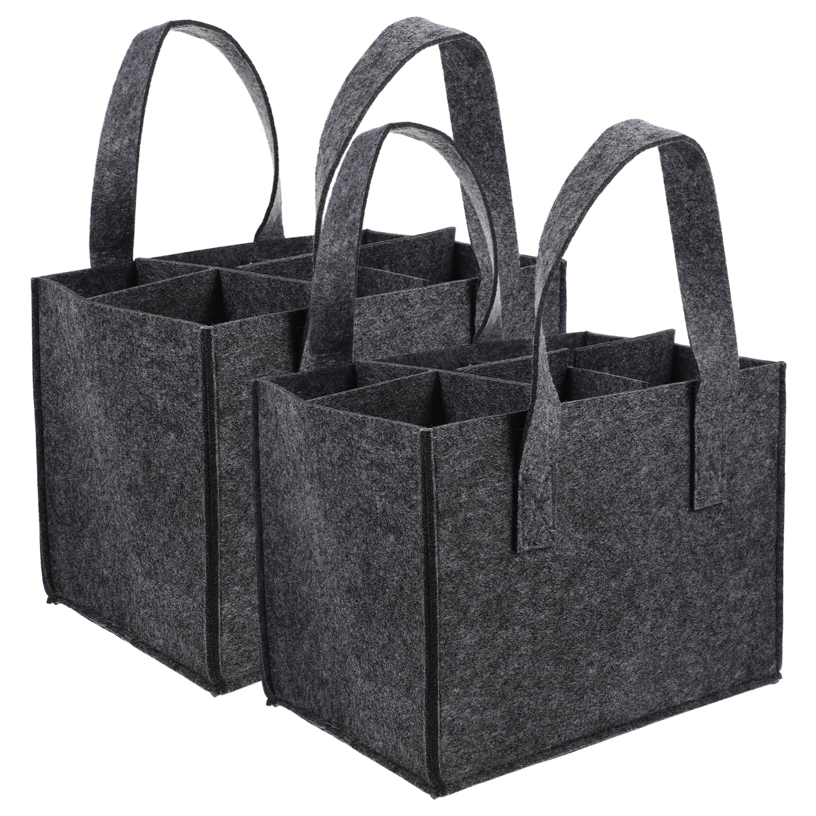AUTSUPPL 2pcs Felt Wine Bag Felt Wine Tote Bags Wine Bottles Suit Reusable Wine Bottle Tote Bag Wine Bottle Travel Protector Bags Storage Tote Wine Tote Carrier Wine Carrier Tote Bag