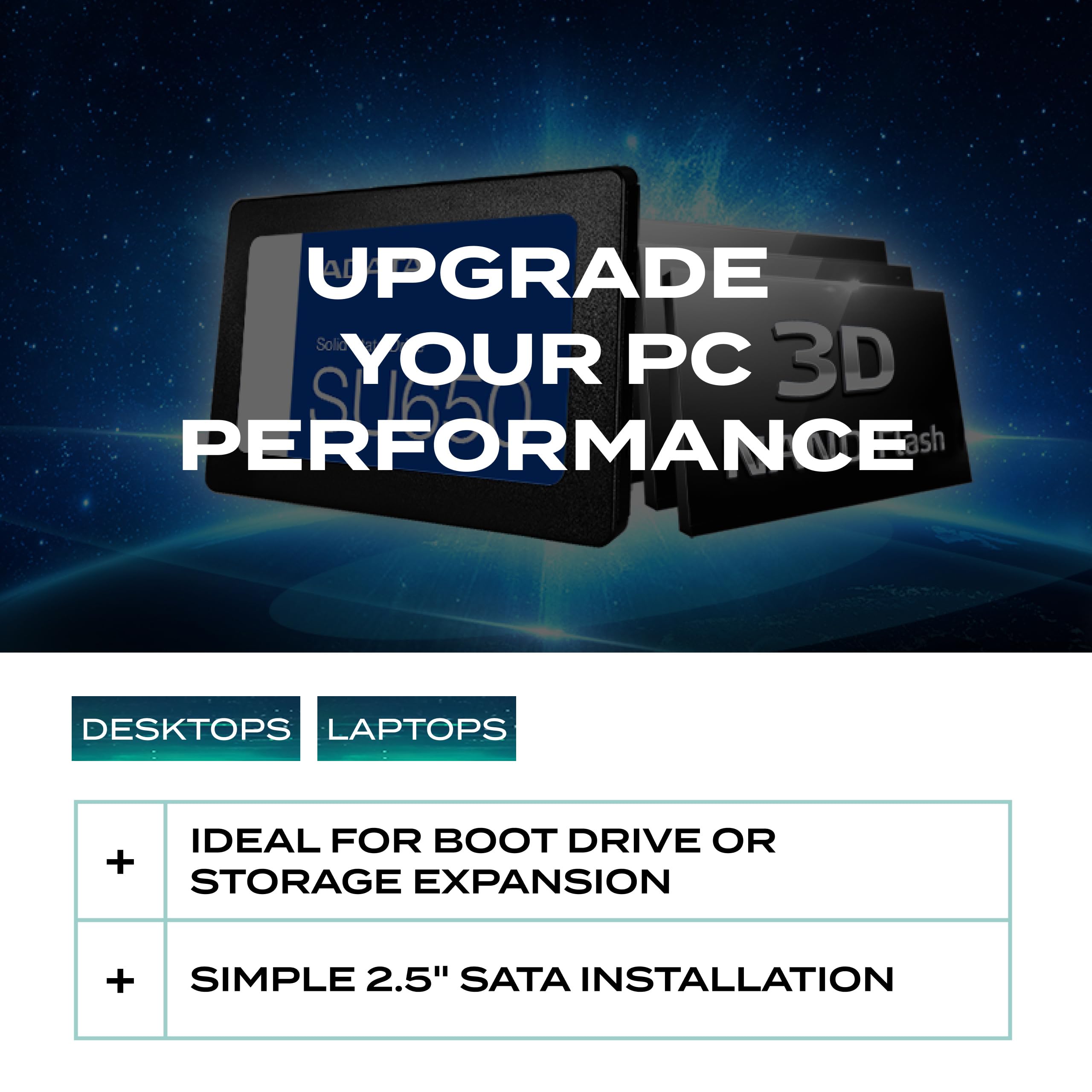 Amazon.com: ADATA Ultimate SU650 Solid State Drive, 2TB, 2.5