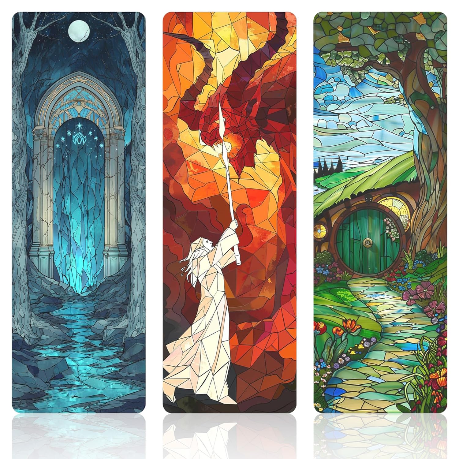 3 Styles Fantasy Bookmarks, Colorful Frosted PVC Book Marks, Magic Theme Reading Accessories, Cool Book Accessories to Increase Reading Interest, Bookish Gifts for Women Men Students Bookworms