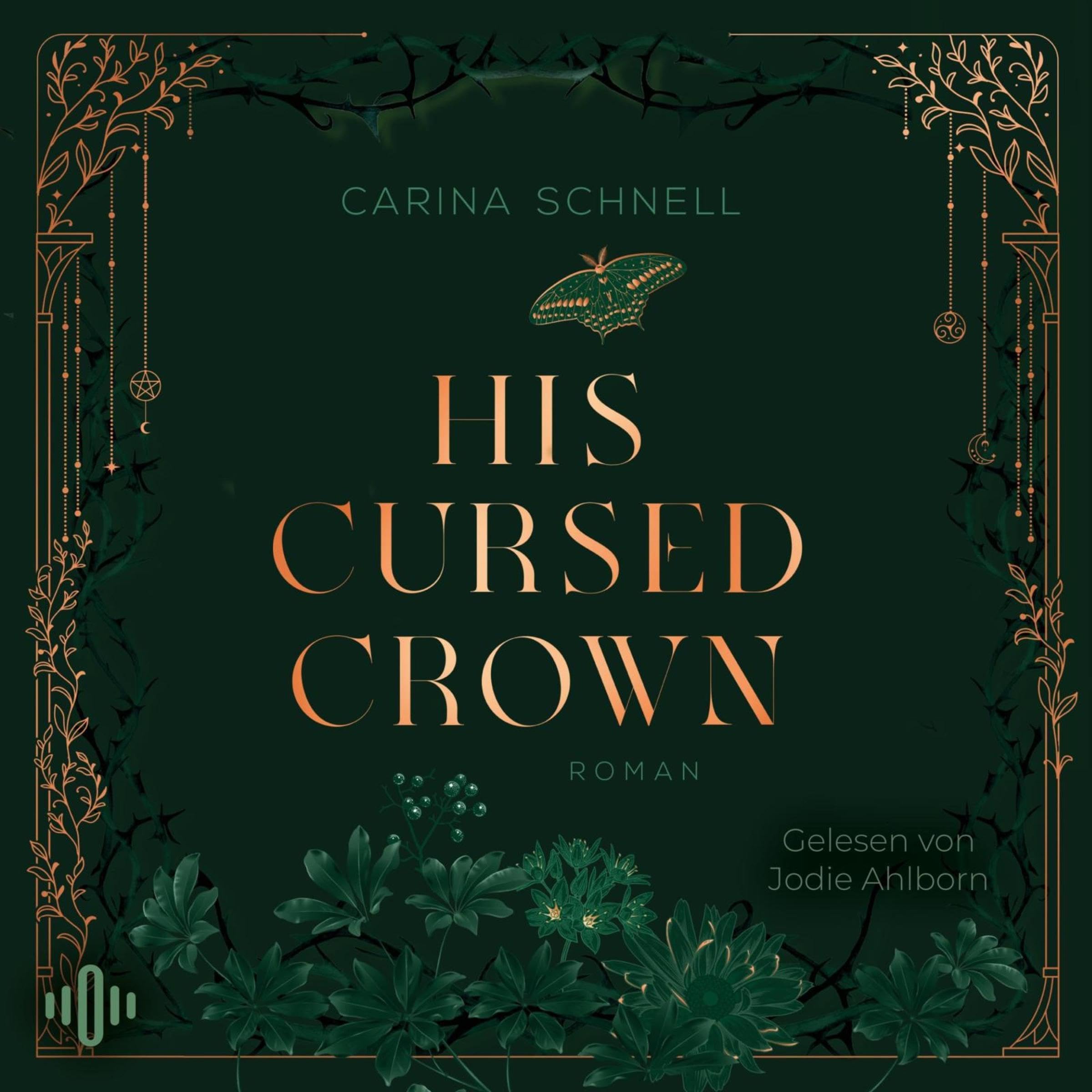 Cover art for His Cursed Crown (Crescent College 2)