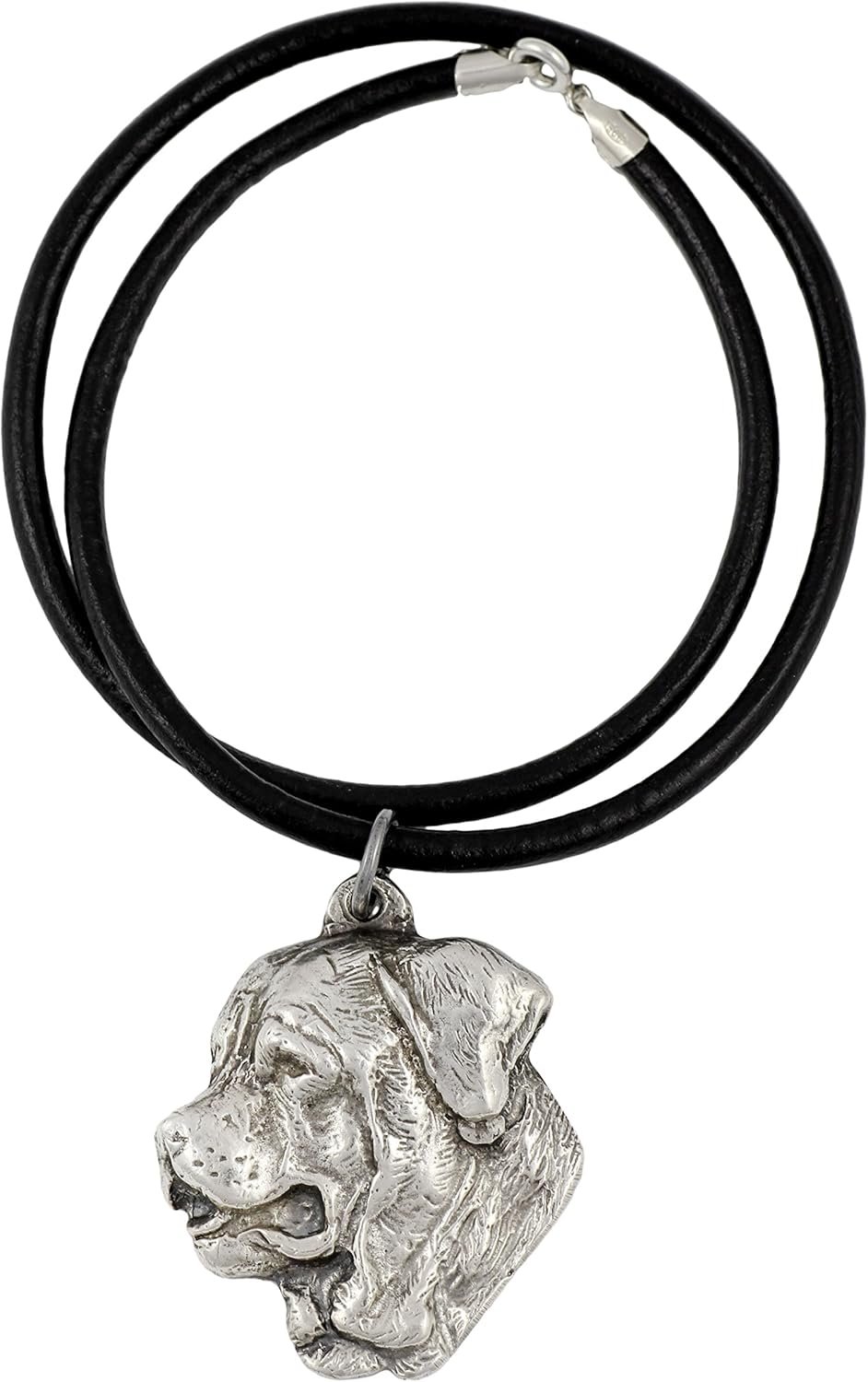 Art-Dog Dog Silver-Plated Pendant on a Leather Strap - Dog Necklace in Elegant Case – Silver Dog Necklaces for Men and Women – Dog Breeds Jewelry – Tosa Inu