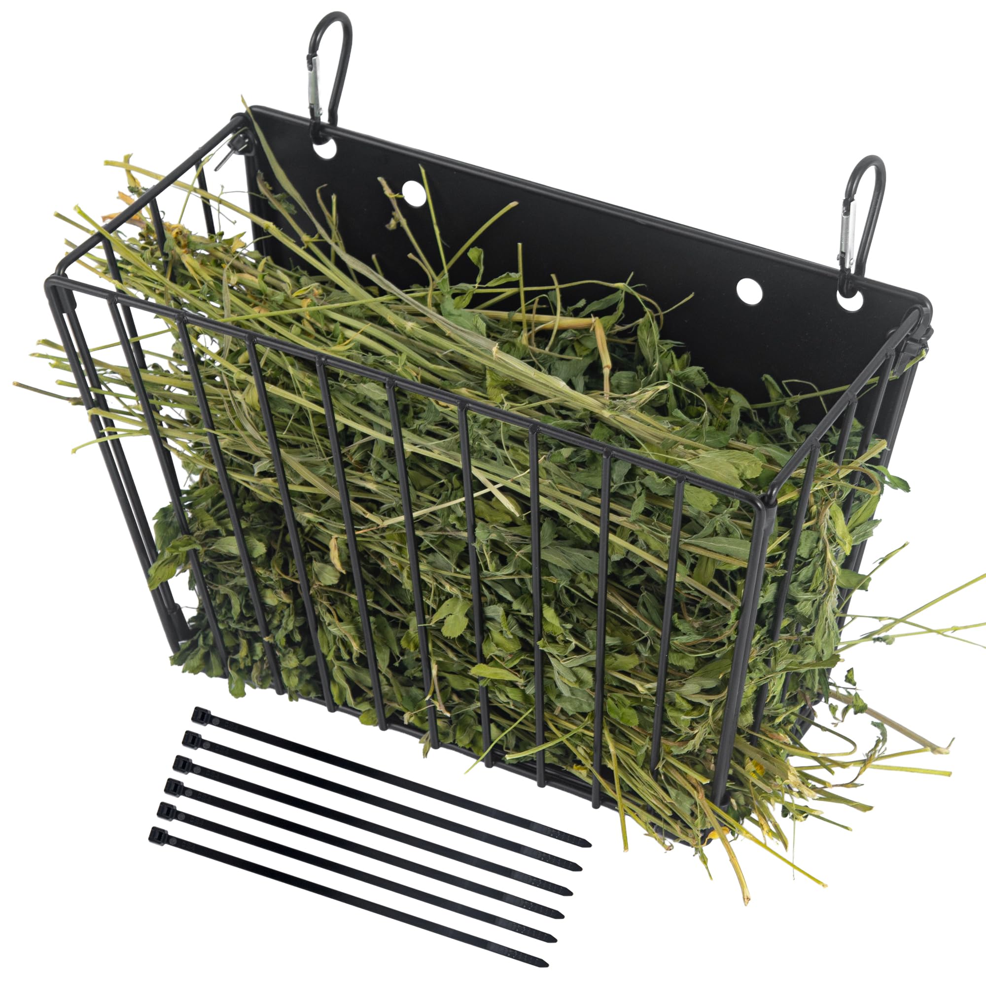 Rabbit Hay Feeder, with Heavy-Duty Metal Frame， Hay Holder for Rabbits - for Rabbits， Bunny, Guinea Pigs, Chinchillas， 9.6x4.5x6.3 inch