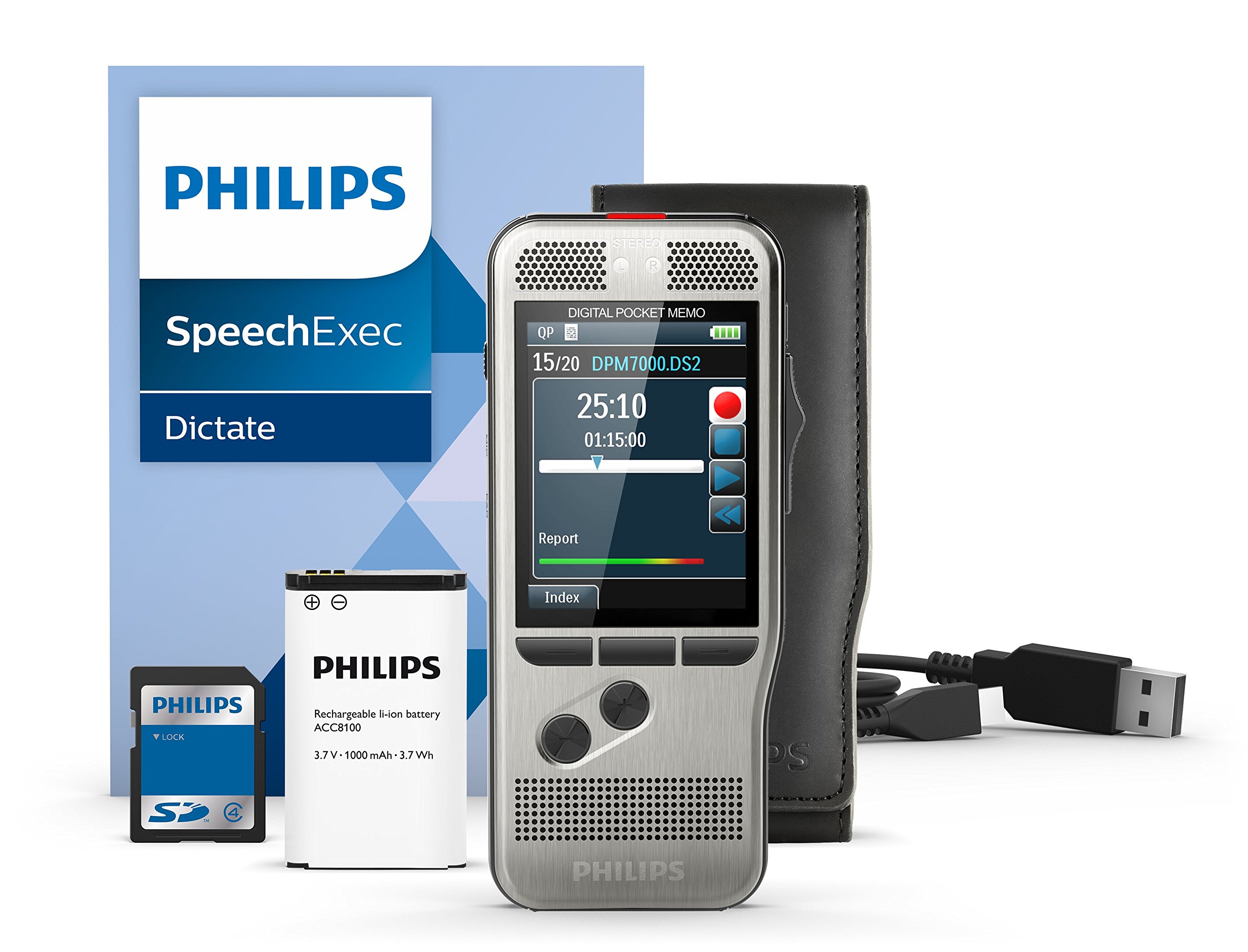 Amazon.com: Philips DPM7000 Digital Voice Recorder with Slide