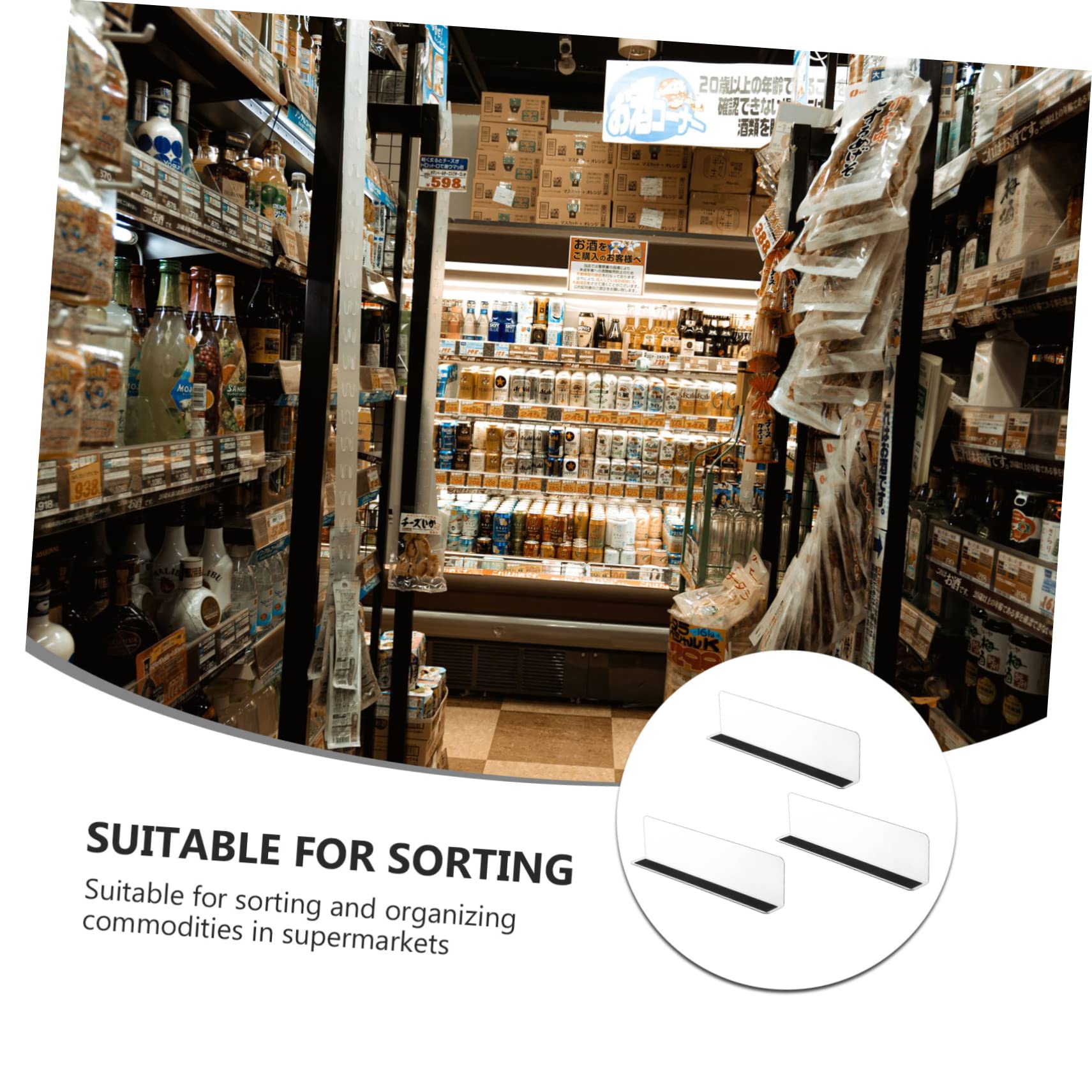 Cabilock 50 Pcs Divisor De Productos Básicos Divisores Magnéticos De Plástico para Estantes. Divisor Lateral Magnético Monedero Claro Toalla Tablero De Clasificacion De Polivinilo
