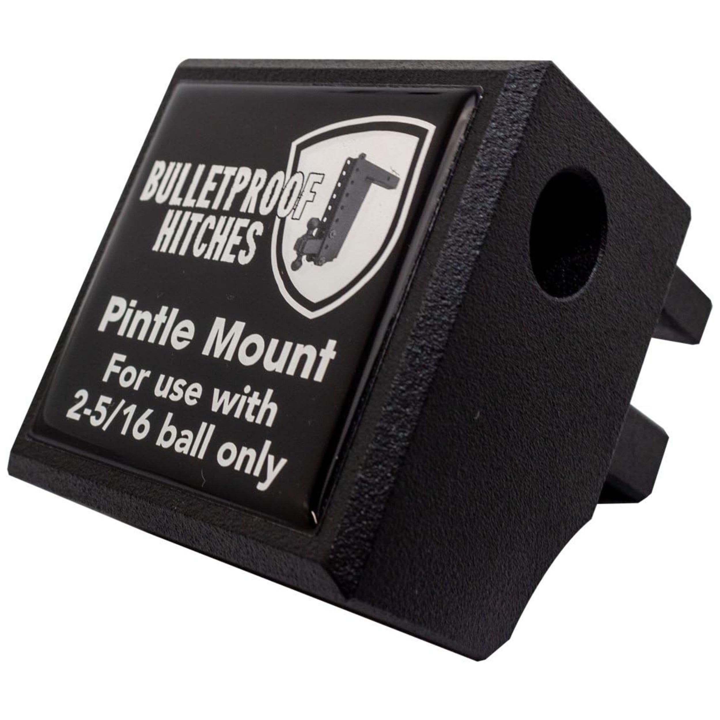 Trailer Hitch Pintle Attachment Rated to 36,000 lbs (Solid Steel, Black Textured Powder Coat)