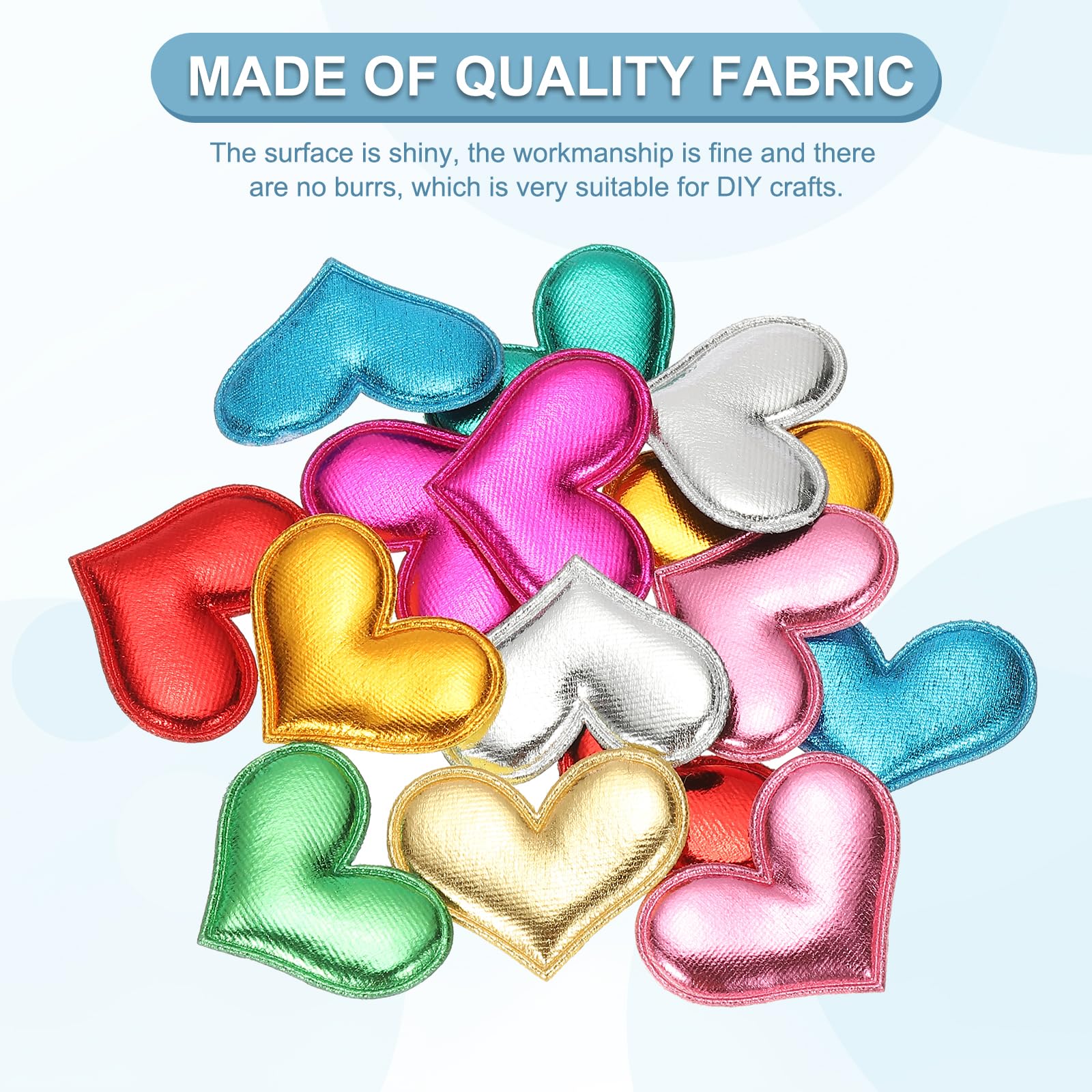 PATIKIL 50Pcs Heart Appliques Sew on Patches - Image 3