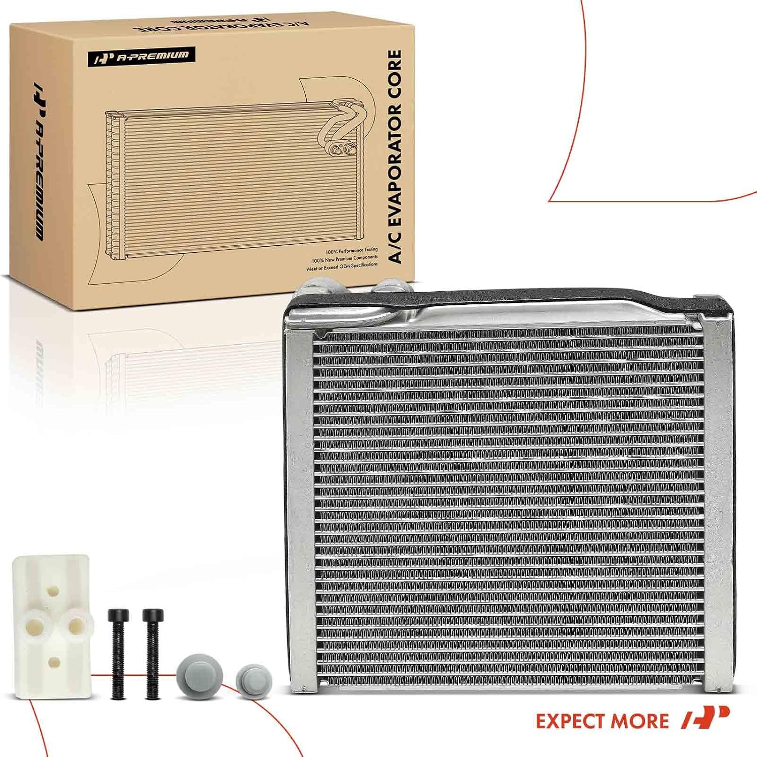 A-Premium AC Evaporator Core Compatible with Hyundai Accent 2018-2022 & Kia Rio 2018-2023, with Pressing Plate