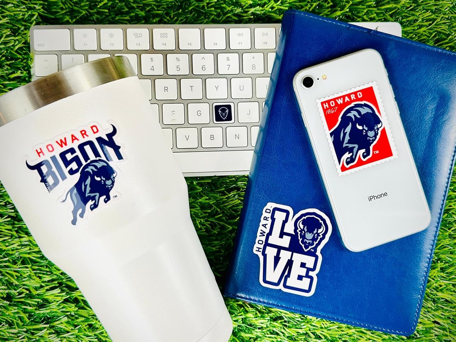Howard University Stickers for Gift, Car, Water Bottle, Laptop, and Phone for HU Football Fans and Graduates (Howard Bison) - Image 2