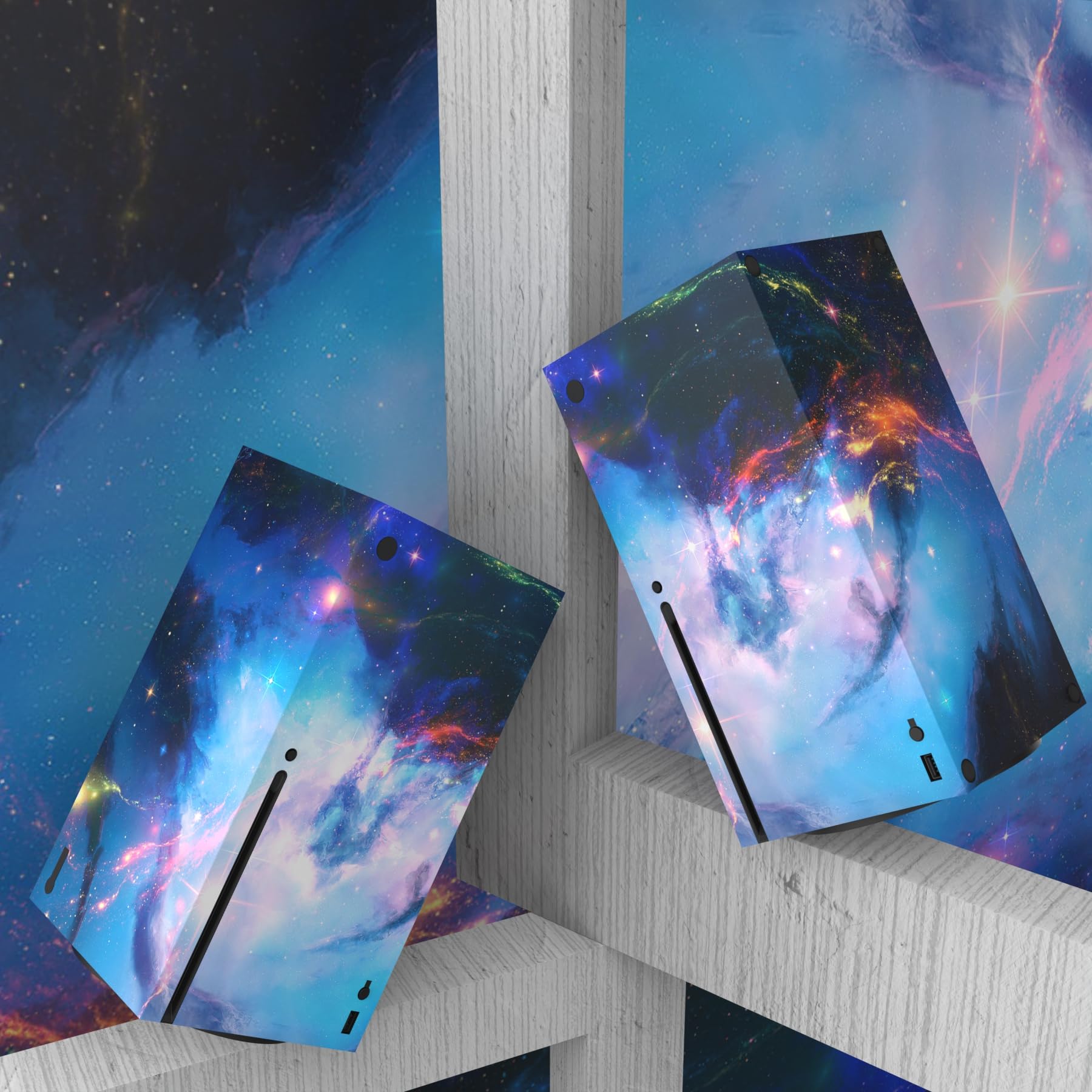 PlayVital Adesivo Skin per Xbox Series X Console&Controller Sticker Decal Cover Vinile per Xbox Series X-Ingranaggi&Graffi - 5