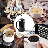 Vista 7 de Boao 18 paquetes de filtros de prensa francesa de repuesto para cafetería de malla para café francés, de acero inoxidable de 4 pulgadas