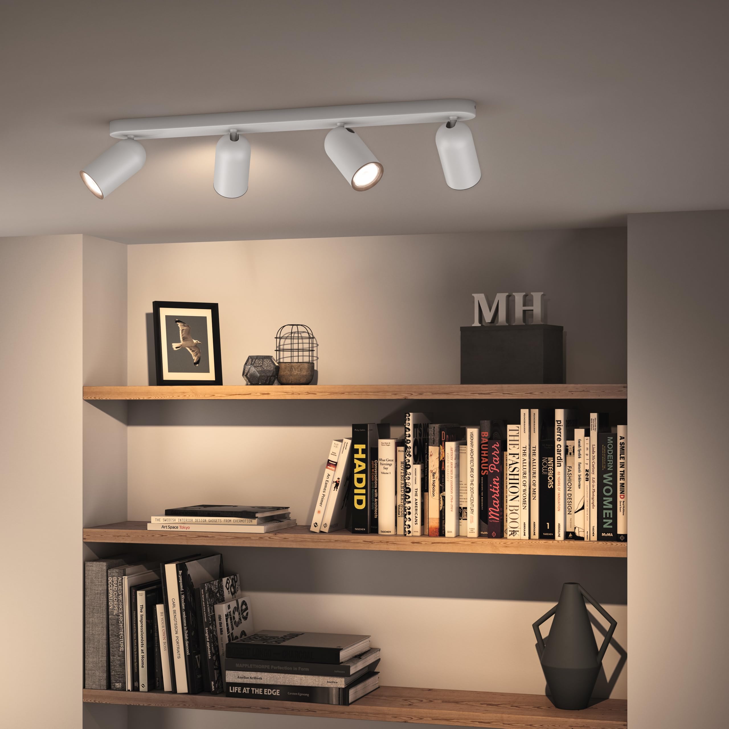 Philips Pongee Faretto (Bianco) - 4 luci - Non dimmerabile | Faretto da soffitto - GU10 - Bianco caldo