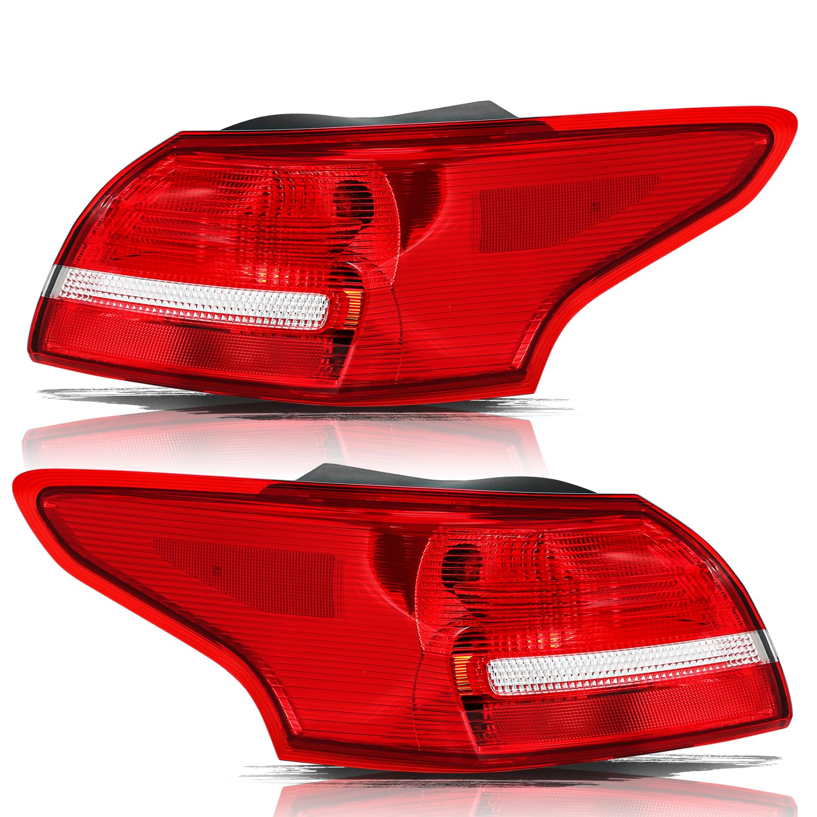Aosky Halogen Taillight Assembly Fit for 2015 2016 2017 2018 Ford Focus