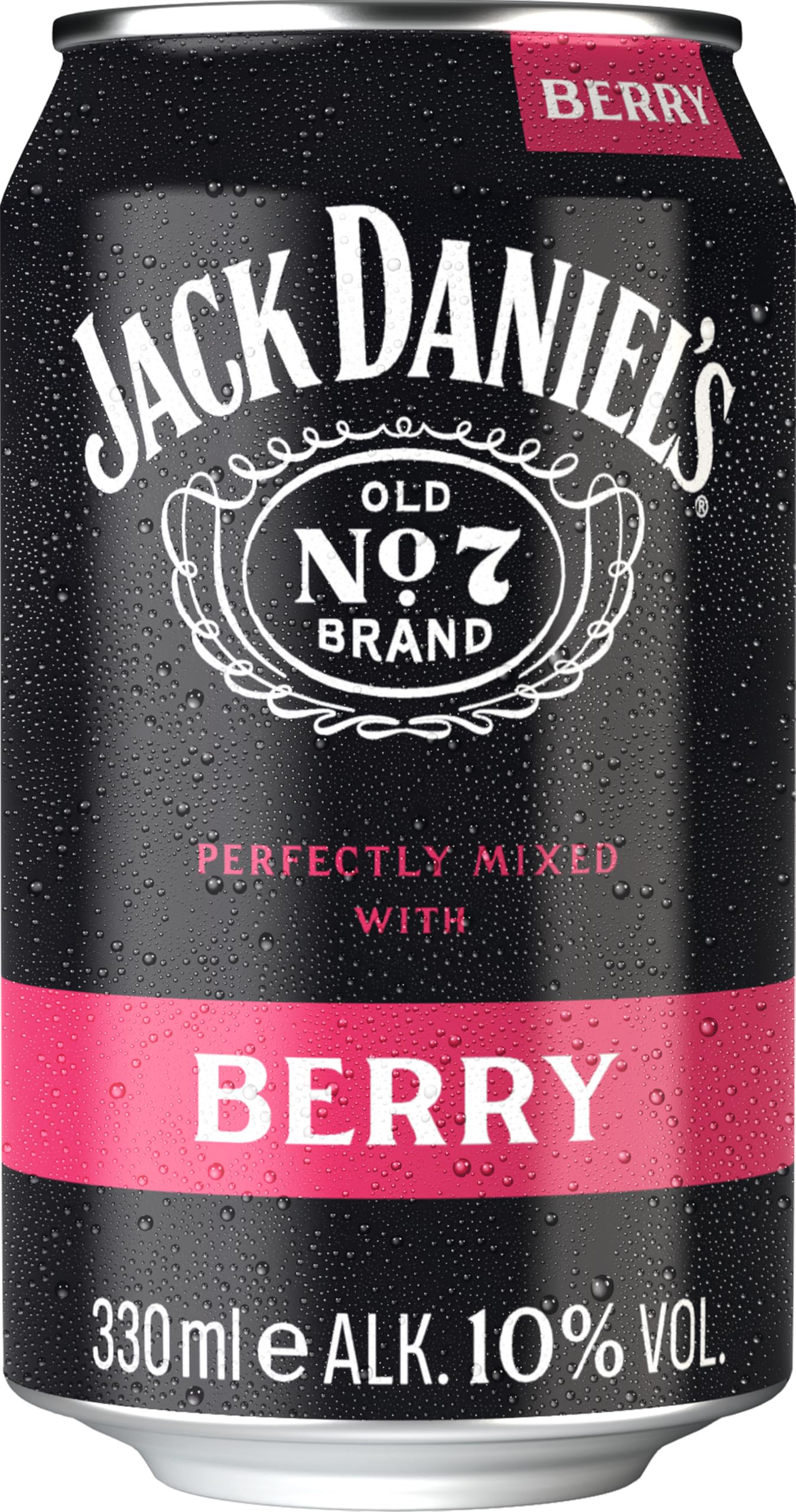 Jack Daniel's Jack & Berry - Tennessee Whiskey - Whiskey Noten treffen auf bitter-süße Beerenlimonade - 12x 0.33l / 10% Vol.