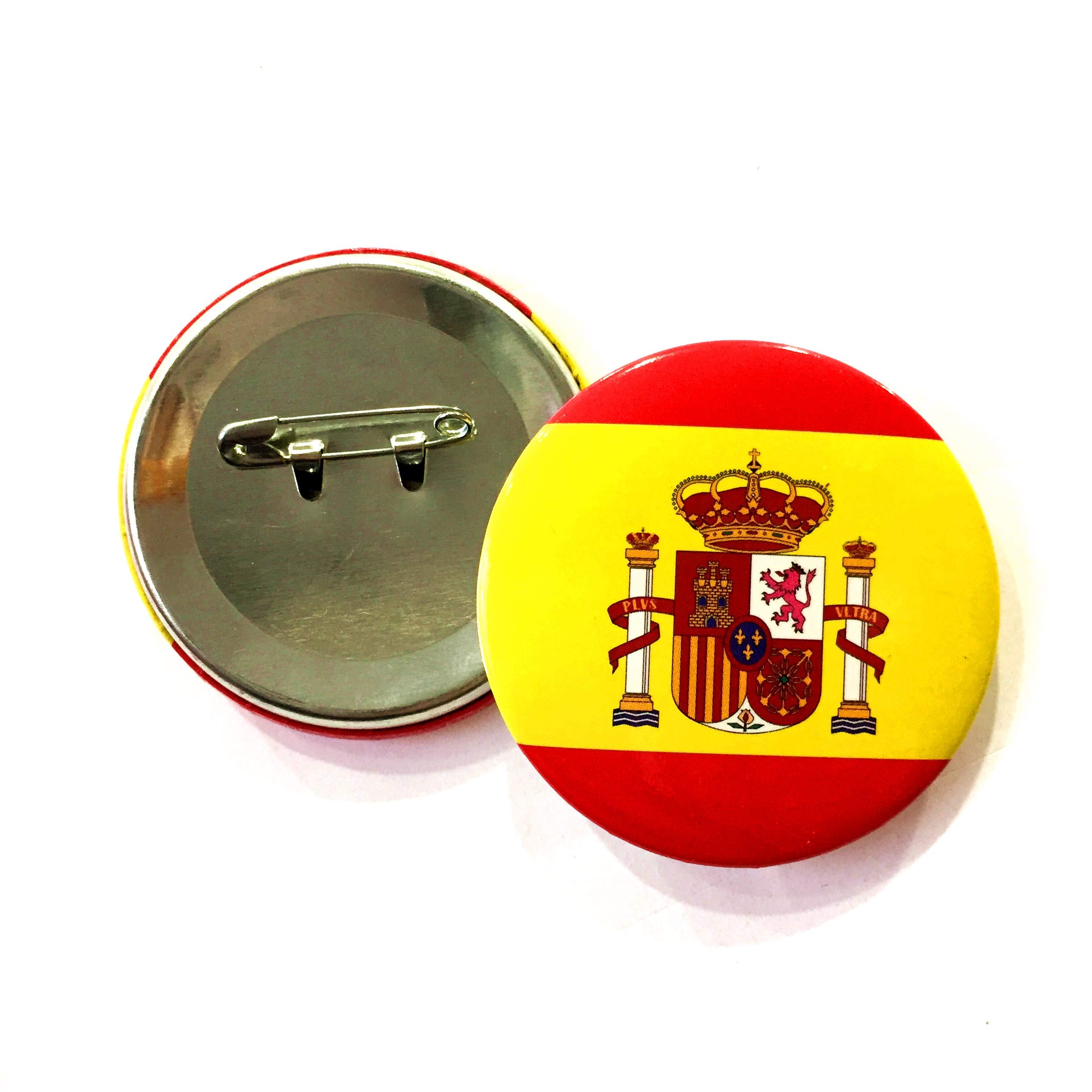 PIN CHAPA con IMPERDIBLE CON BANDERA Y ESCUDO ESPAÑA SPAIN