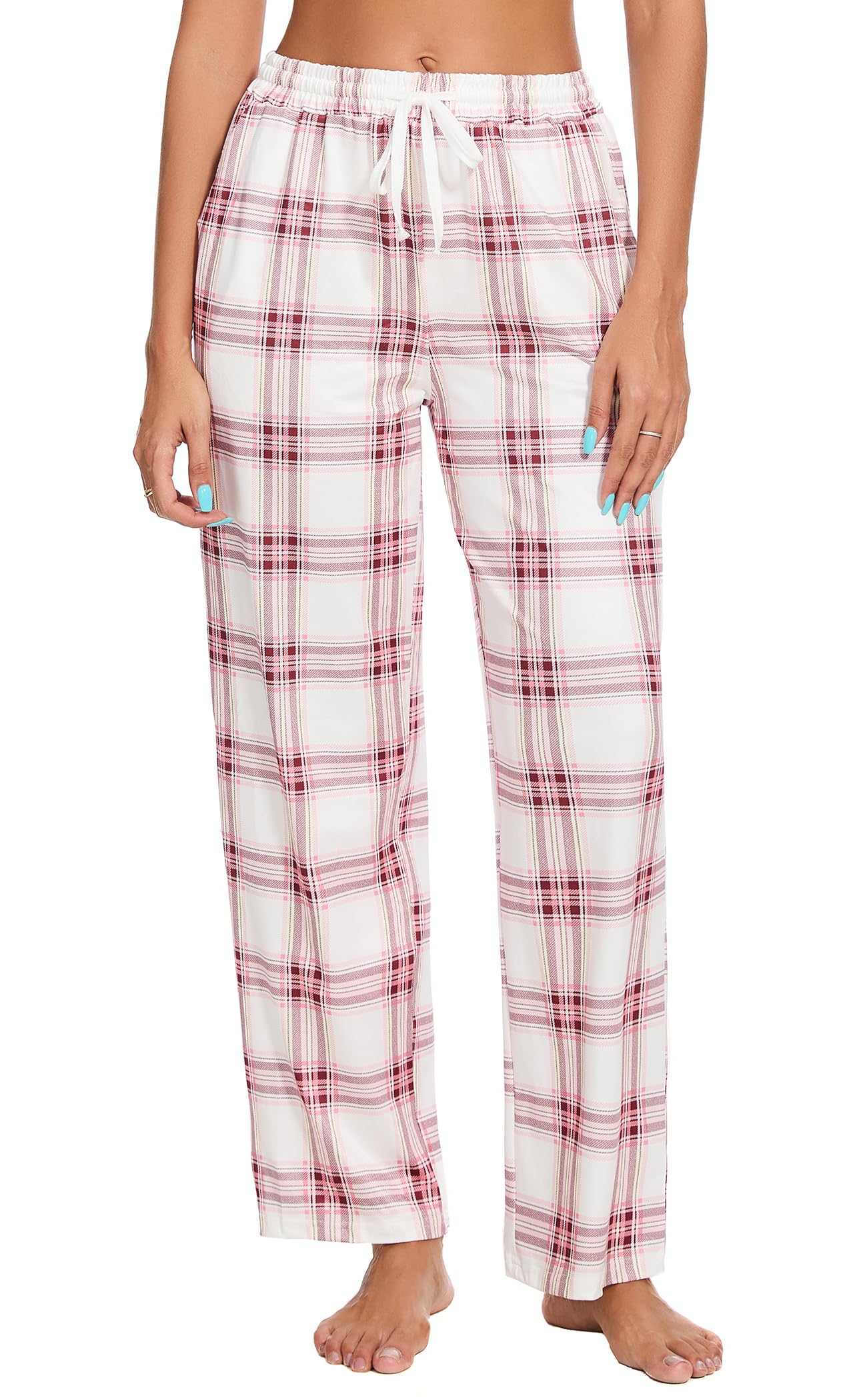 Kabento Womens Pajama Pants Plaid Sleep Lounge Pj Bottoms With Pockets