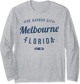Melbourne Florida Retro Vintage Souvenir FL Melbourne Long Sleeve T-Shirt