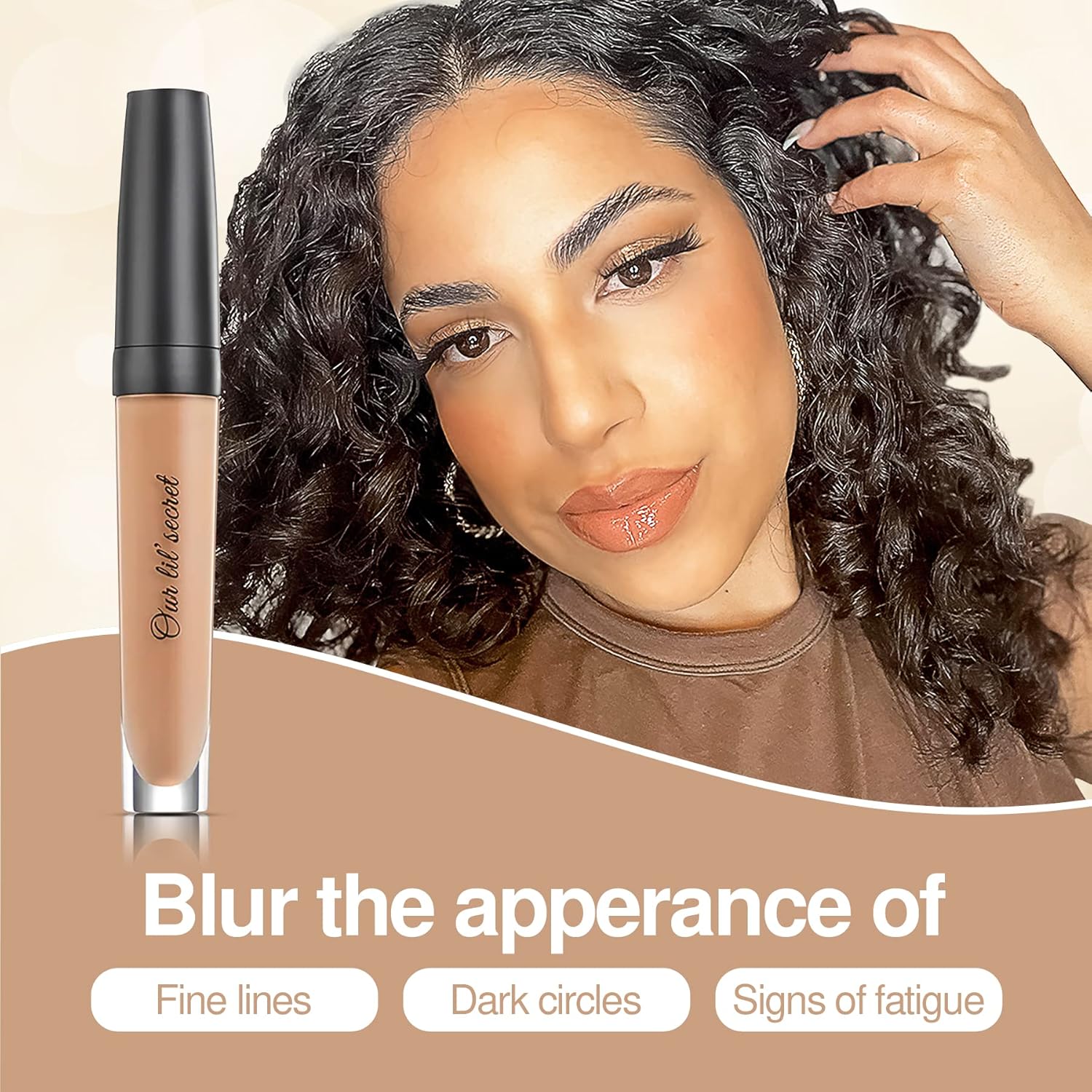 Frankie Rose Cosmetics Our Lil Secret Concealer Sweat-Proof & Matte Under Eye Concealer, Long Lasting Concealer Full Coverage For Fine Lines, Dark Circles & Hide Imperfections - Neutral 1 Count (Pack of 1) Neutral