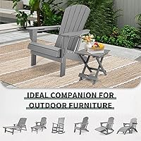 Vista 8 de FUNBERRY Mesa auxiliar plegable al aire libre de Adirondack, portátil ninguna tabla auxiliar HDPE del patio de la asamblea todo el clima