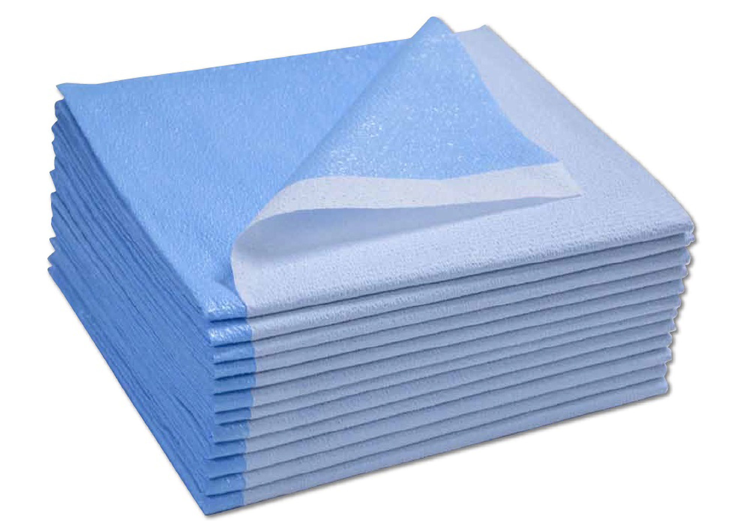 TIDIAvalon Papers 369 Stretcher Sheet, Tissue/Poly, 40'' x 90'', Blue (Pack of 50)