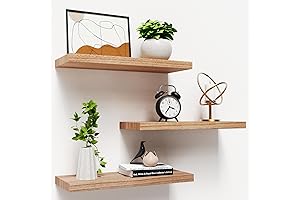 Nature Wood Wall Shelf Set For Home Decor