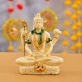 Archna Polyresin Handicraft Lord Shiva Sitting on Dhyan Mudra Murti Figurines Idol for Home Office Pooja Room Mahadev Sc